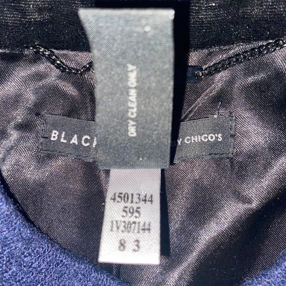 Black Label by Chico's Brocade Velvet Studded Blaz - Picture 11 of 11